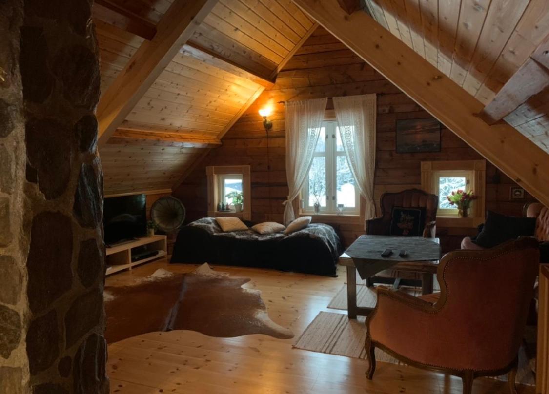 100 Years Old Norwegian Log House In Tromso Villa Buitenkant foto